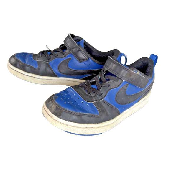 Nike Court Borough Low Sneakers 2Y Black Blue HM6298-480 - Picture 1 of 8
